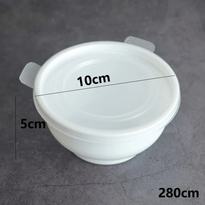 280ml 40sets ZEQIU одноразовый Ланч-бокс с матовой крышкой микроволновые нагревательные упаковочные контейнеры 280 мл/360 мл/500 мл(черный/белый - Цвет: 280ml 40sets