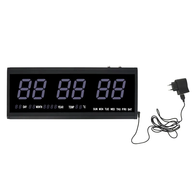 

Digital Large Big Jumbo LED Wall Desk Alarm Clock With Calendar Temperature