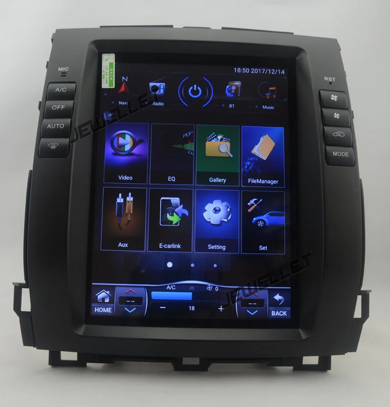 

10.4" tesla style vertical screen android 8.1 Quad core Car GPS radio Navigation for Toyota Prado 2002-2009