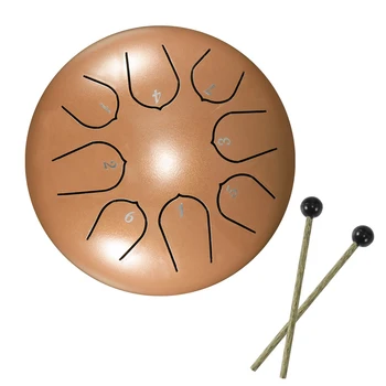 

6 Inch Steel Tongue Drum 8 Tune Hand Pan Drum Tank Hang Drum With Drumsticks Carrying Bag Percussion Instruments