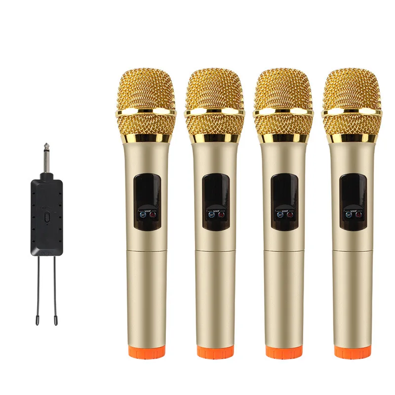 

One Dragging Four Wireless Conference Mic U Section FM Stage Performance KTV Profession Microphone Gooseneck Lavalier Wearing