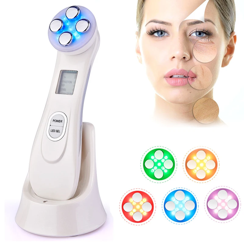 

RF Radio Frequency Facial LED Photon Beauty Machine Light Therapy Device Skin Rejuvenation Anti-aging Face Lifting SkinCare Tool