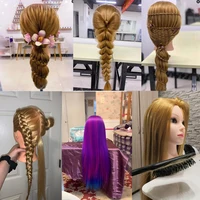 Tête de poupée pour coiffeurs 65cm cheveux synthétiques Mannequin tête coiffures femme Mannequin coiffure coiffure formation tête 5