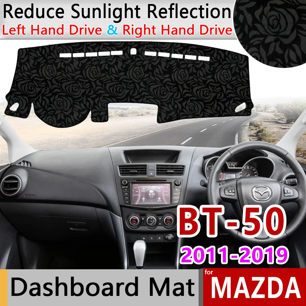 

for Mazda BT-50 UP UR 2011~2019 SDX Anti-Slip Mat Rose Pattern Dashmat Dashboard Cover Pad Sunshade Car Accessories 2012 2013