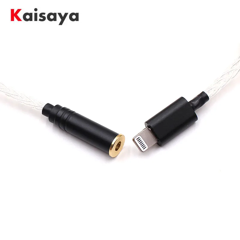 HiFi Silver Headphone Adapter For iPhone 7 8 X AUX Adapter For Lightning To 3 5mm 4 4mm 2 5mm Female Headphone Jack Cable T0913