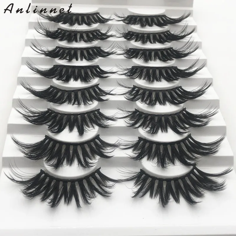 

8 pairs of thick false eyelashes natural soft eyelash makeup dance eyelashes mink false eyelashes, sexy female makeup tools
