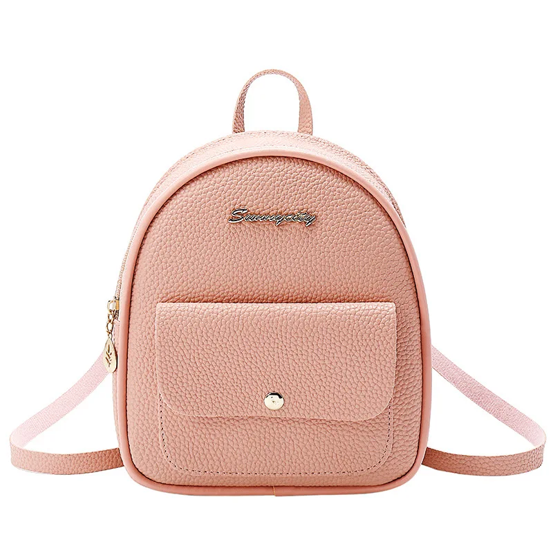 Мини-рюкзак из искусственной кожи, женский рюкзак, цветная маленькая сумка на плечо для девочек-подростков, дорожный кошелек для женщин, Bolsa Feminina