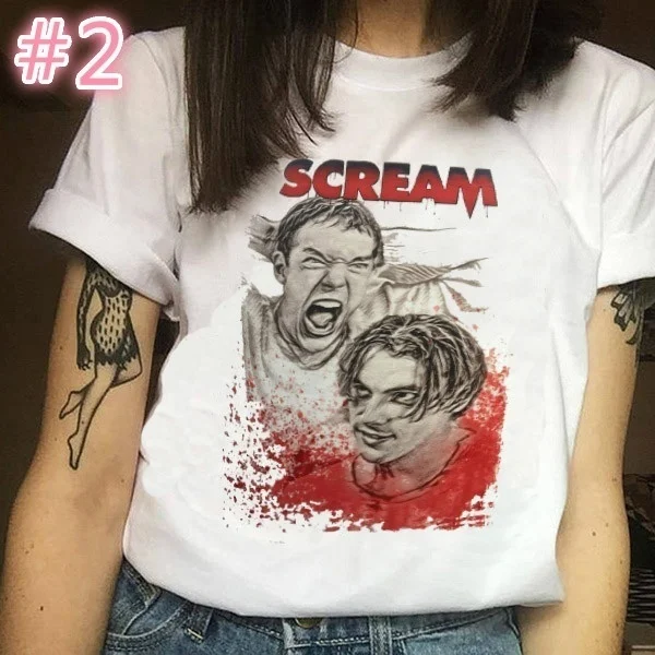 Мужская футболка sunfiz YF Scream Two! Matthew Lillard и Skeet Ulrich как Billy and Stu. Женские футболки