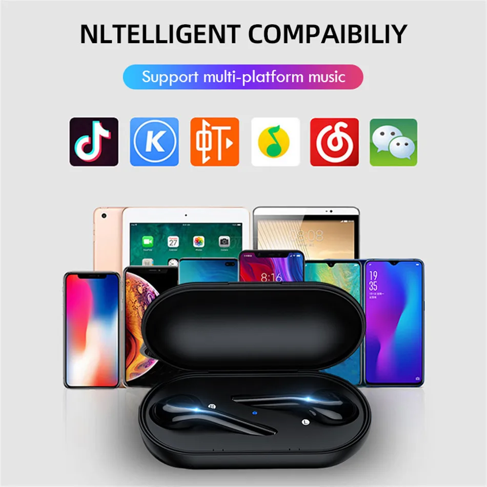 Wireless Headset Mini Bluetooth Headphones Earpieces M6S Tws Earbuds Earphone With Charging Box For Samsung Smart Ear Aid