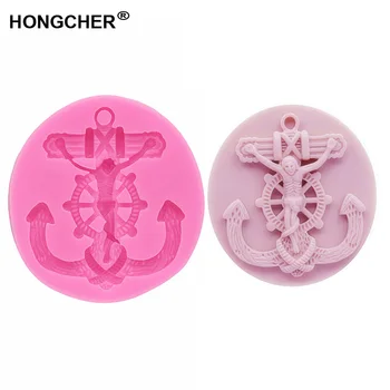 

New Jesus Keychain Mold Cross Pendant Silicone Moulds Candy Chocolate Mould Kitchen Cake Baking Cooking Tool Clay Mould
