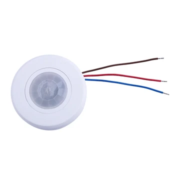 

110-220V Ceiling PIR Motion Sensor Light Switch 200W Ultra Slim Infrared Induction Adjust Time Delay Light Switch