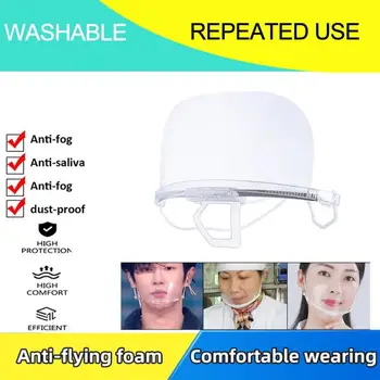 

Dropship Face Mouth Shield Transparent Plastic Anti Oil Splash Reusable 1/10pcs Half Face Cover Household Kitchen Accessories