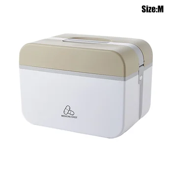 

Medicine Box Chest First Aid Kit Storage Case Emergency Organizer Double Layer Container Health Care Home Family Large Capacity