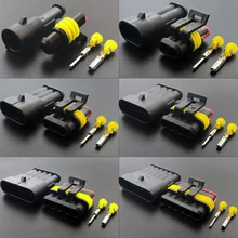 1 set Kit 1/2/3/4/5/6 pin/way Super seal AMP male and female Electrical Plug Automotive waterproof Xenon lamp connector for car