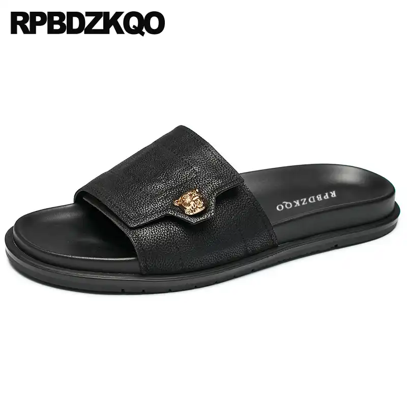 mens designer leather sandals