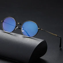 

LAMOFUR Round Vintage Women's Glasses Frame Men Metal Optical Eyeglasses 2021 Fashion Transparent Spectacles 54C-226