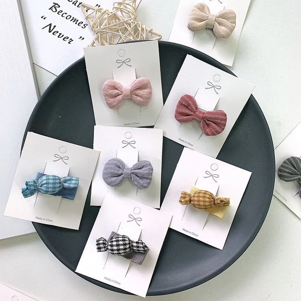 Little Girls Hairpins Cloth Cute Alligator Candy Handmade Shaped Hair Lined Bows Ties Holder Accessories | Детская одежда и обувь