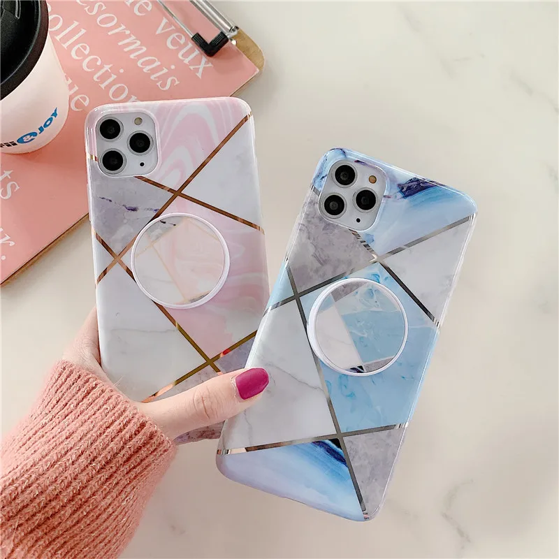 Держатель подставка покрытие мрамор чехол для телефона iPhone 6S 6 7 8 Plus 11 Pro Max XR X XS