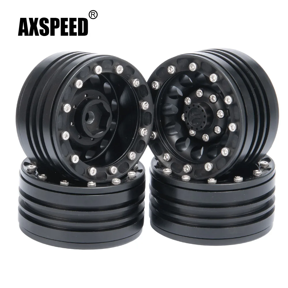 AXSPEED 4 шт. масштаб 1:10 RC Гусеничный сплав обновленный обод колеса 1 9 дюймов Beadlock для