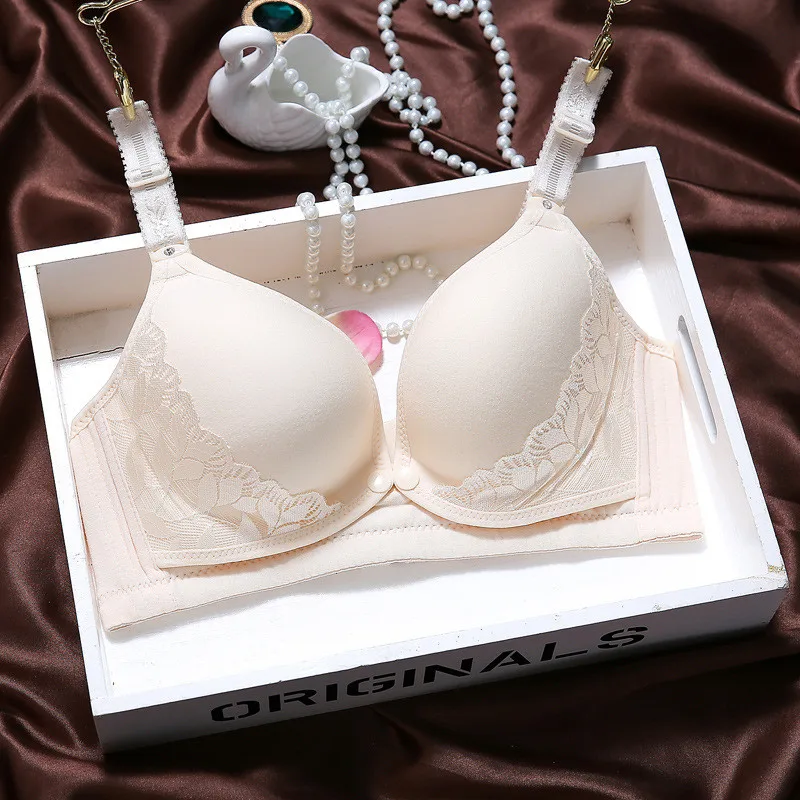 Бежевый SEXYWG бюстгальтер без косточек для грудного вскармливания, бюстгальтер для беременных, хлопковый бюстгальтер для сна, Нижнее Белье для беременных женщин - Цвет: Бежевый