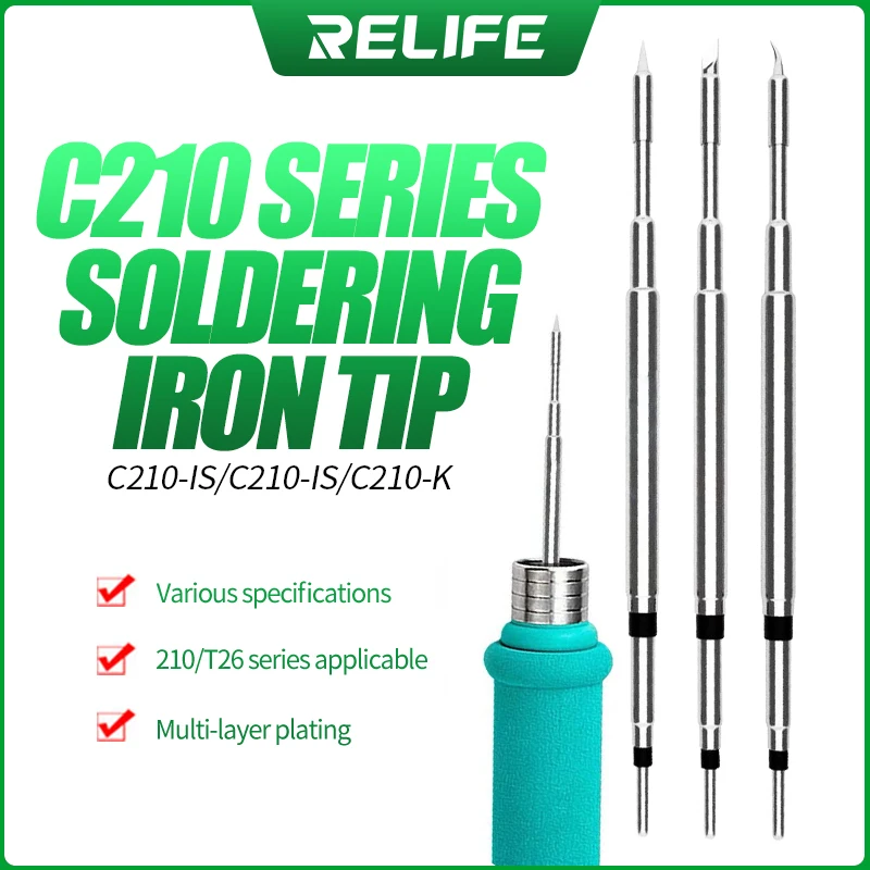 RELIFE RL-C210 The Tips are Suitable for JBC C210 Series Sugon T26 T26D Series Soldering Tips of the same Quality C210-IS I K