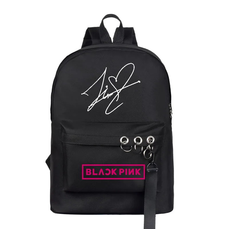 Kpop BlackPink альбом Kill This Love Pink BlackPink JISOO LISA ROSE JENNIE BOOMBAYAH свисток Подпись школьная сумка