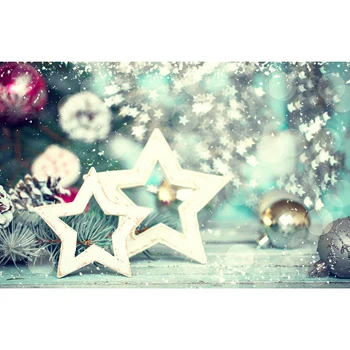 

7x5ft Photography Backdrop merry Christmas bells snow white Background Vinly Cloth Wall Decor Baby Birthday Party