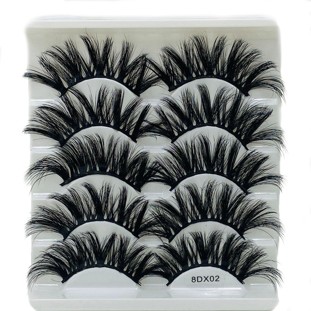Pairs Thick 8D Faux Mink False Eyelashes Dramatic Wispies Fluffy Natural Long Handmade Eyelash Extension Lashes Makeup Tools