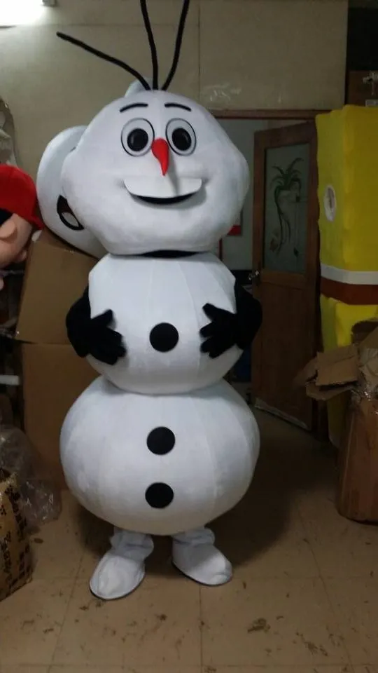 

Smiling Olaf Mascot Costume Cartoon Character Costume Halloween Chrismas Birthday Party Event Advertising Performance Costume