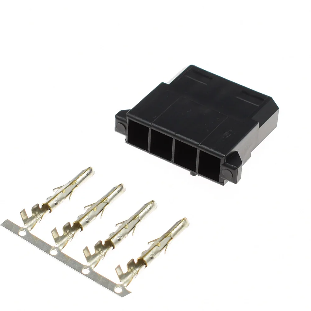 10 комплектов 4Pin мужской женский запасной разъем питания Molex черный и прозрачный с