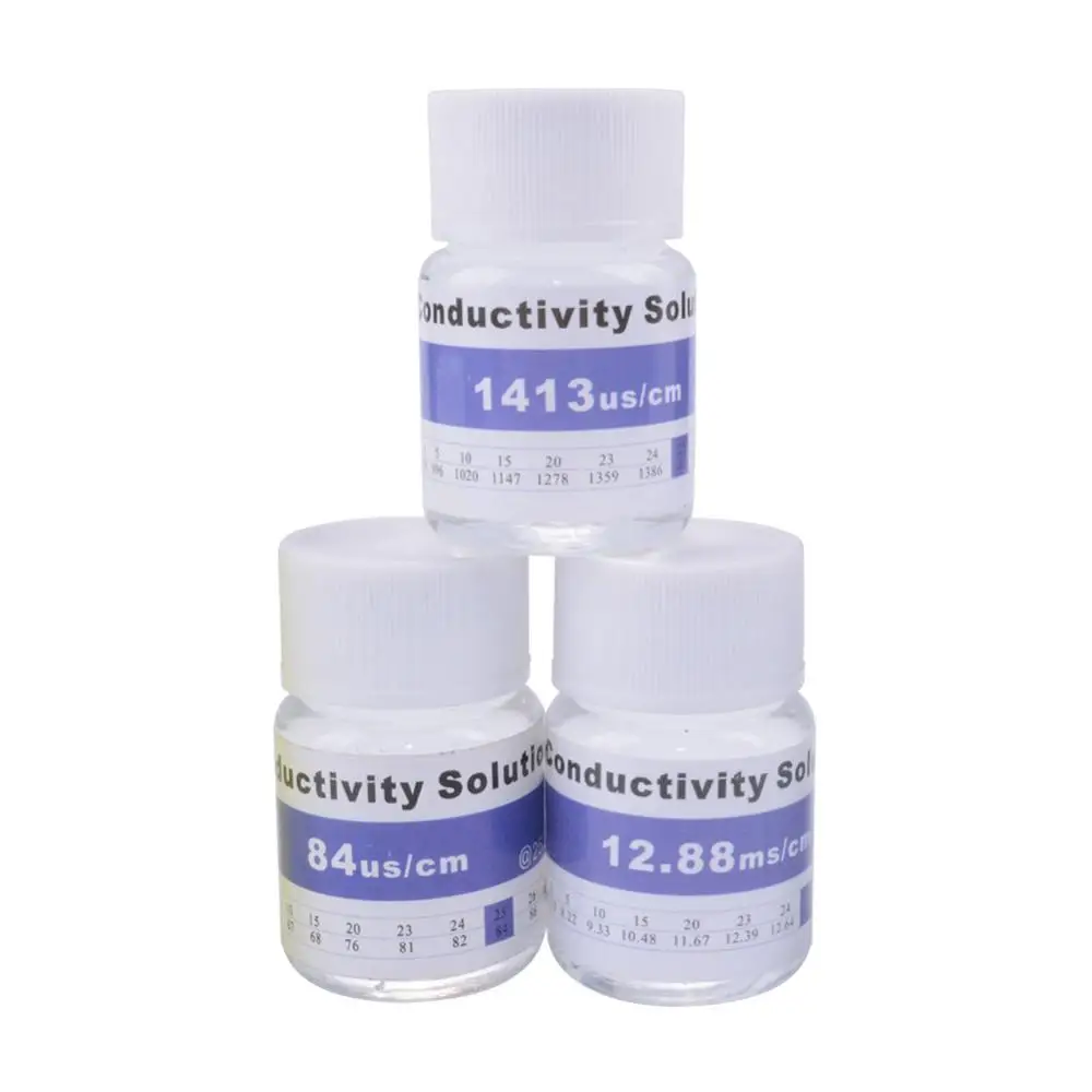 PH&ORP calibration powder buffer powder 25ml 84us/cm 1413us/cm 12.88ms/cm 35PPT 1382 TDS calibration solution for EC TDS tester 3