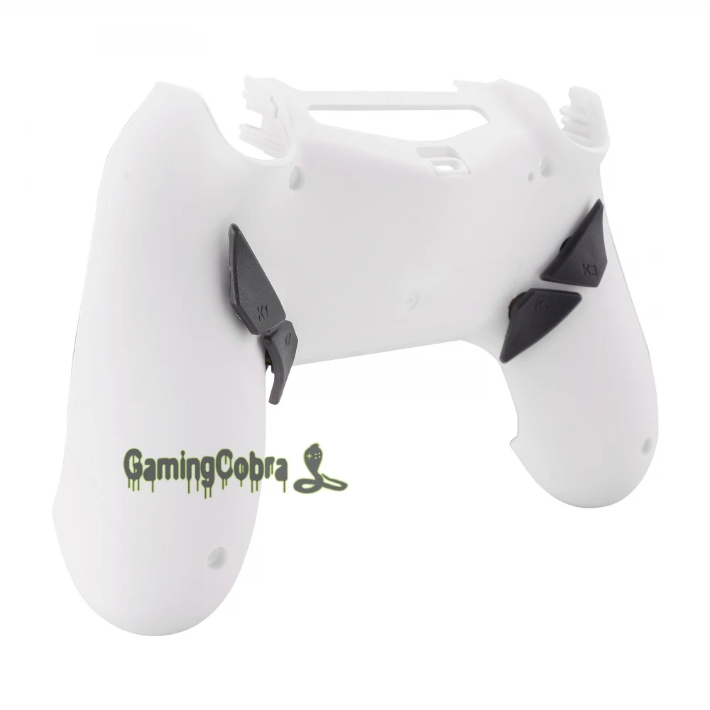 Soft Touch белый рассвет программируемый Remap комплект для PS4 тонкий поляризационный фильтр Pro контроллер JDM 040/050/055 w/задняя крышка в виде ракушки и 4 и пуговицами на спине