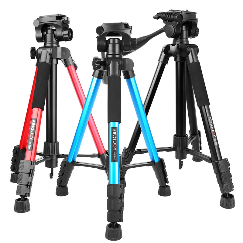 

KINGJOY VT-880 3 Colors Tripod For Video Camera Stand Profesional For All Models Digital SLR DSLR Holder Stativ Mobile Flexible