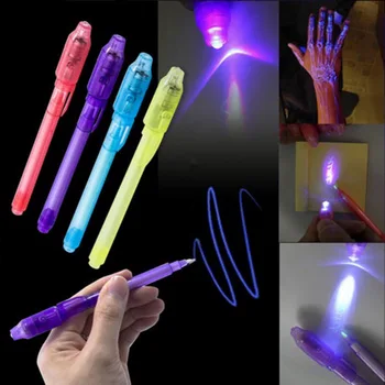 

2 In 1 UV Invisible Light Pen Funny Marker Pen School Supply Creative Magic Kids Students Gift Led Lamp Coloful Stationery New