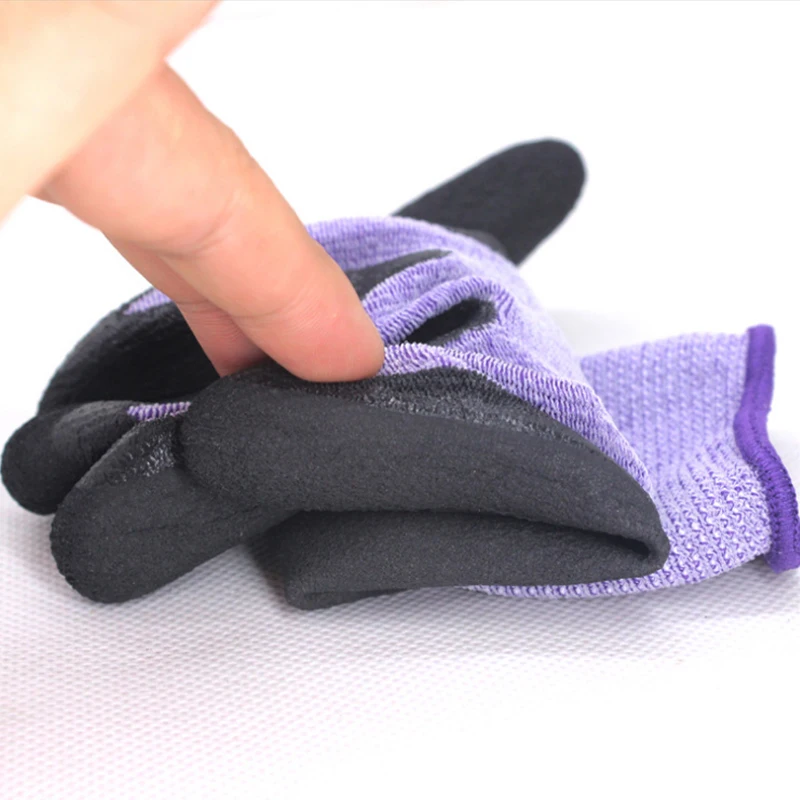 5 Pairs Safety Coating Work Gloves Palm Coated Gloves Mechanic Working Gloves