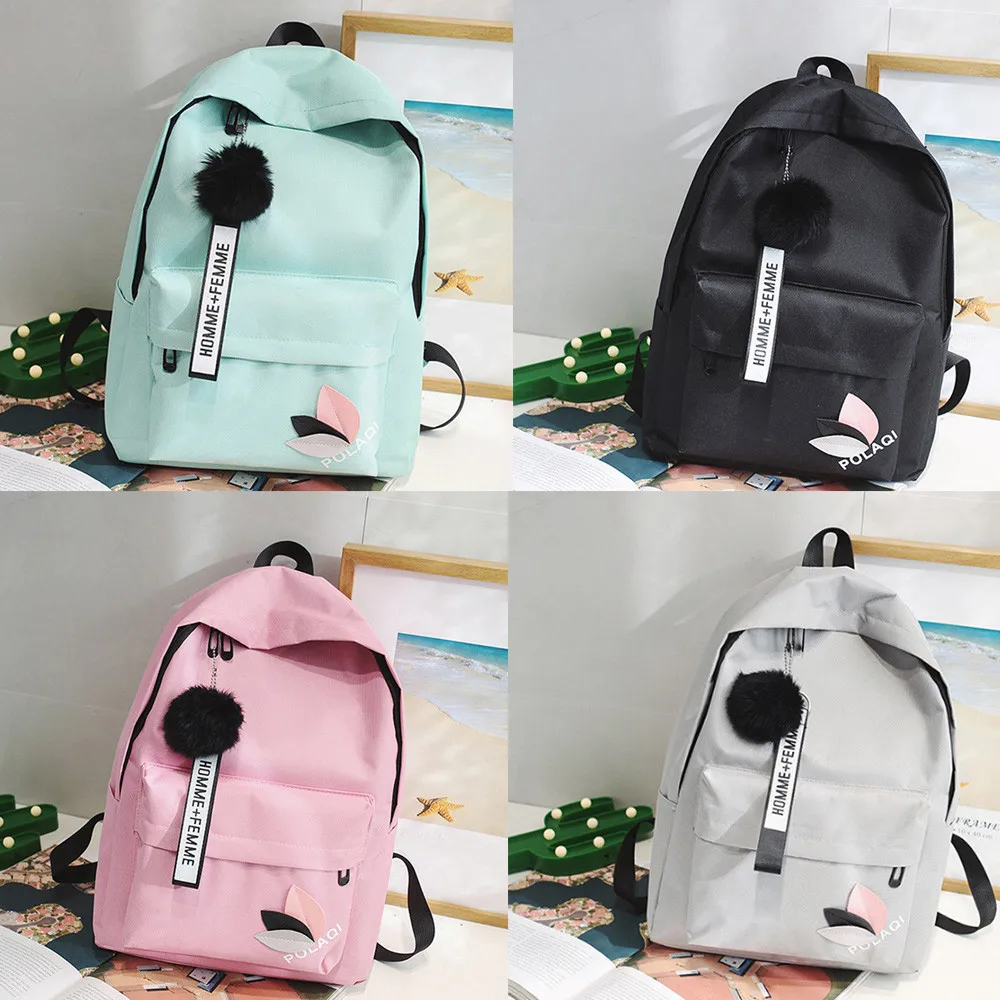 

Backpack Fashion Canvas Women Backpack Doll Pendant Travel Women Shoulder Bag Harajuku Backpack Female Mochila Bagpack