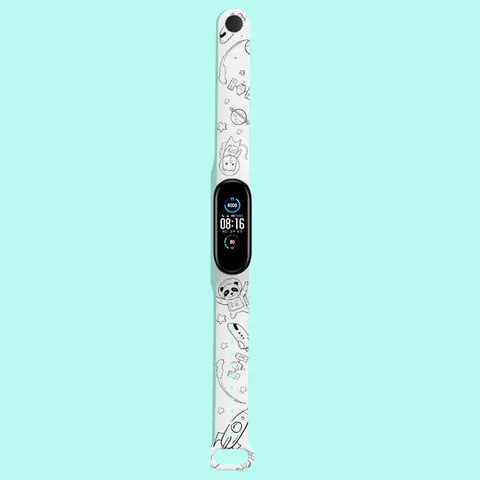 Pattern Bracelet for Xiaomi Mi Band 3 4 5 6 Strap Cartoon Silicone Watch Band Strap for Xiaomi Miband 5 6 Watchband