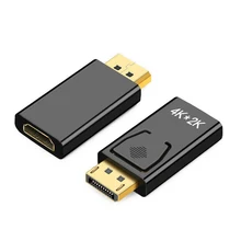 

DP Displayport to HDMI-compatible 4K Adapter Gold Plated Connector Display Port to HDMI-compatible for Laptop Monitor Projector