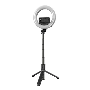 

Portable Selfie Ring LED 5 inch with tripod and Phone Holder Built-in Battery Led Lamp to make Tripod Stand for Makeup