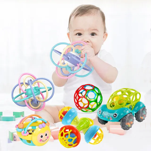 Hochet de dentition jouets pour bébé développement jouets sensoriels bébé  anneau de dentition pour nouveau-né bébé hochets jouets 0 12 mois -  AliExpress