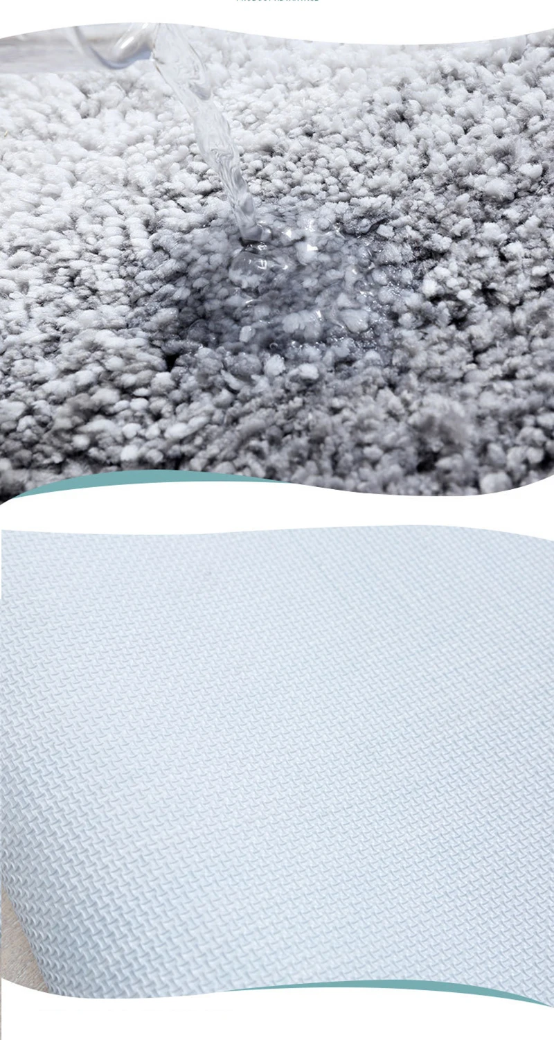 Bathroom Rug Solid Color Gradient Simple Soft Comfortable Short Plush Rectangular Carpet