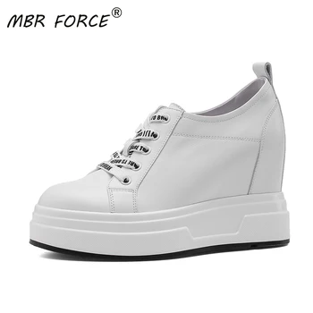 

MBR FORCE New Fashion Spring Trend Women Chunky White Shoes lace up Tenis Feminino Zapatos De Mujer Platform Women Casual Shoes