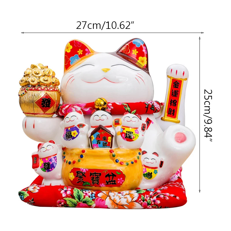 Большой Копилка Lucky Cat открытие фэн шуй украшения домашние декоративные предметы бизнес ремесла сокровищница статуэтки