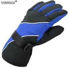 VISNXGI зима лайкра Водонепроницаемый многоцветный Guantes для мужчин Esquiar перчатки тепловой ветрозащитный согреться Esquiar Ciclismo Guantes Moto