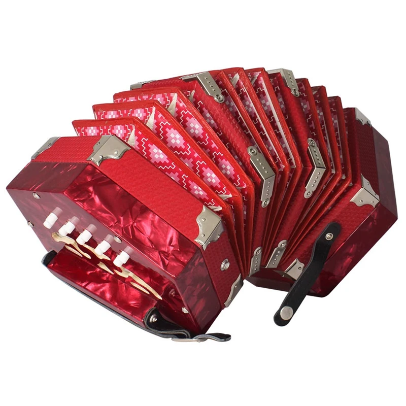 Accordion 20-Button 40-Reed Anglo style с сумкой для переноски и регулируемым ремешком для рук