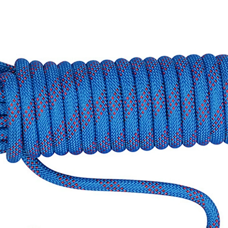 Profession 20M Outdoor Rock Climbing Rope 10mm Diameter High Strength Survival Rope Cord String Hiking Accessory Blue