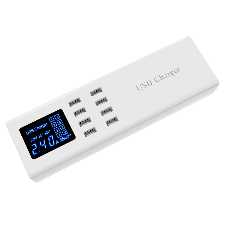 Беспроводное зарядное устройство 8a с несколькими USB портами сетевой адаптер для