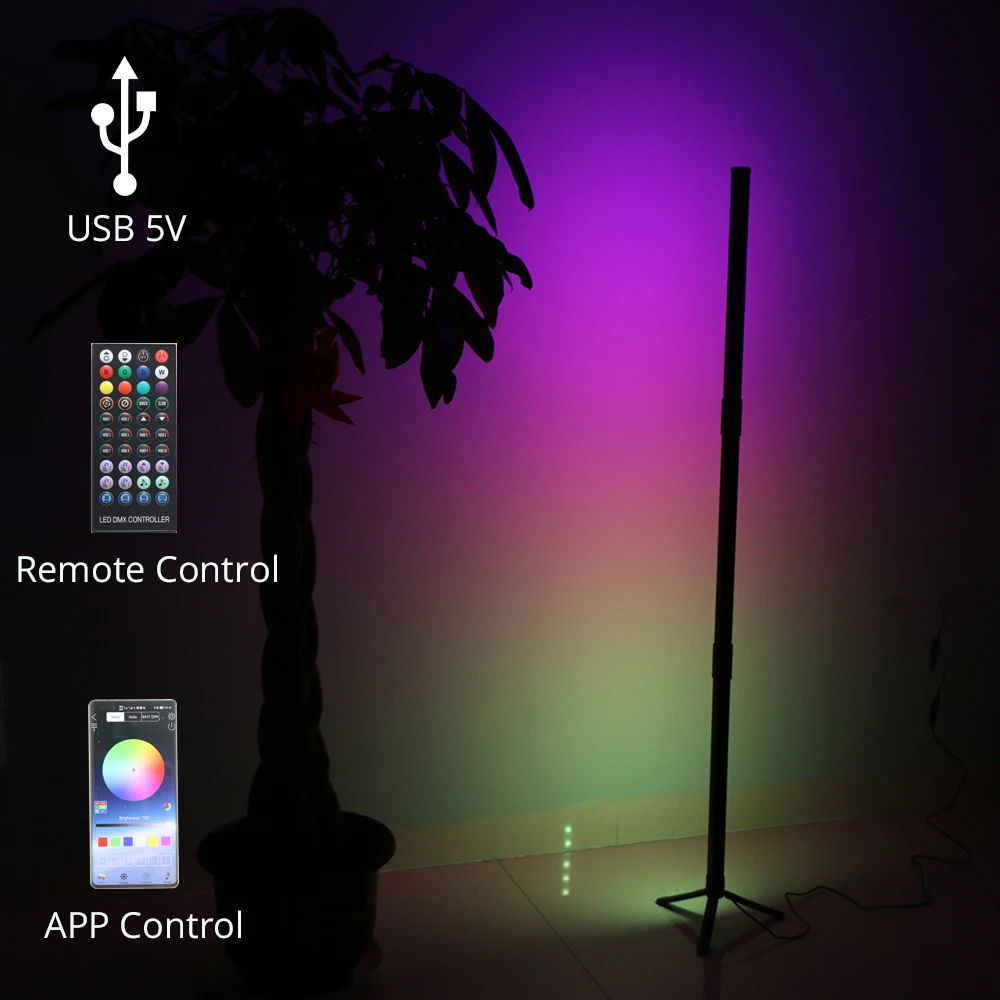 Rgb Led Floor Lamp Living Room Decoration Lamp Indoor Bedroom Ambient