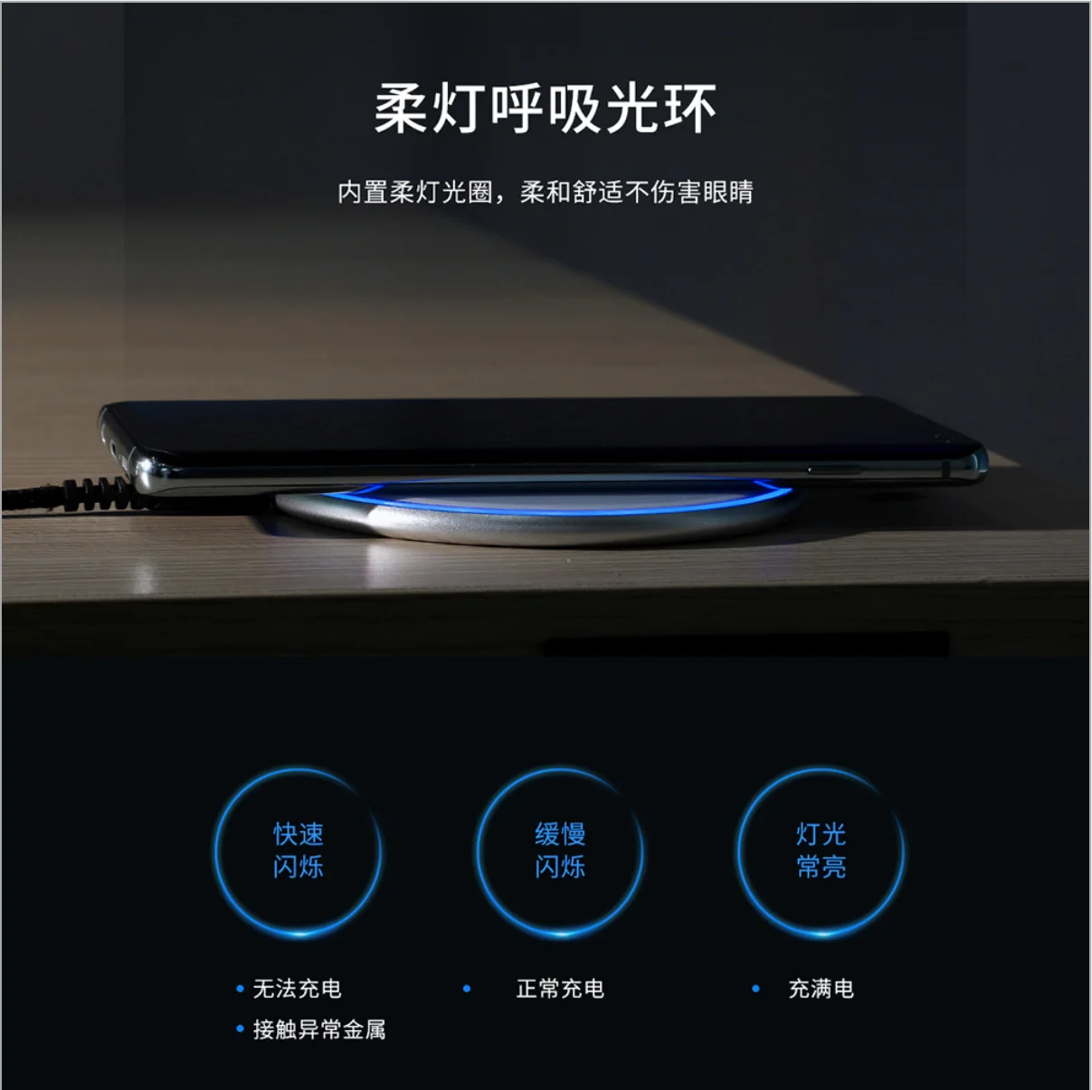 Зарядное устройство WOTOBE QC3.0 Qi беспроводное зарядное 10 Вт 7 5 для iPhone 11/11pro/xr 8/8 Plus/