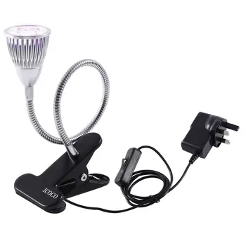 

5W LED Grow Lights Clip Desk Table Lamp Growing LED Bulbs with Clamp Flexible Gooseneck 360 Degree for Indoor Garden Plants